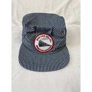 Vintage Box Car Willie Railroad Train Conductor Branson Missouri Hat Cap USA